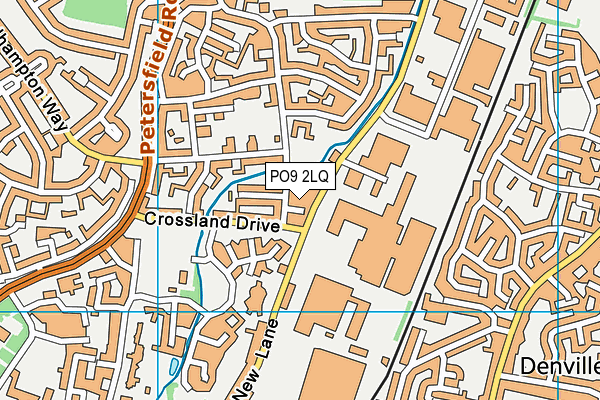 PO9 2LQ map - OS VectorMap District (Ordnance Survey)