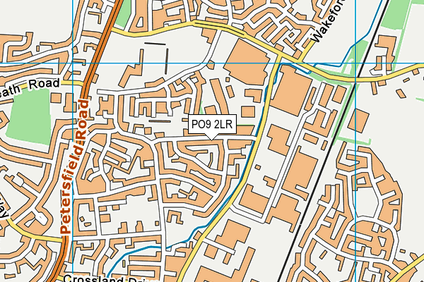 PO9 2LR map - OS VectorMap District (Ordnance Survey)