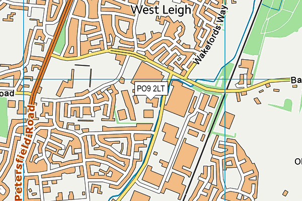 PO9 2LT map - OS VectorMap District (Ordnance Survey)