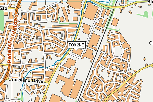 PO9 2NE map - OS VectorMap District (Ordnance Survey)