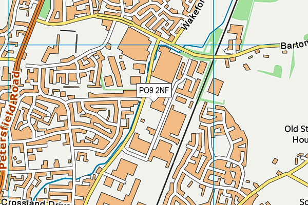 PO9 2NF map - OS VectorMap District (Ordnance Survey)