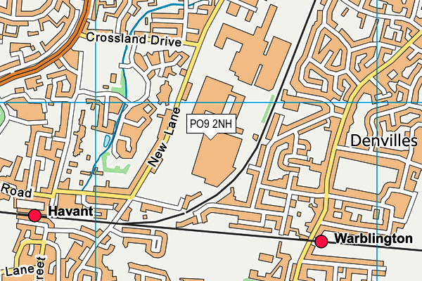 PO9 2NH map - OS VectorMap District (Ordnance Survey)
