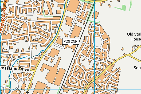 PO9 2NP map - OS VectorMap District (Ordnance Survey)
