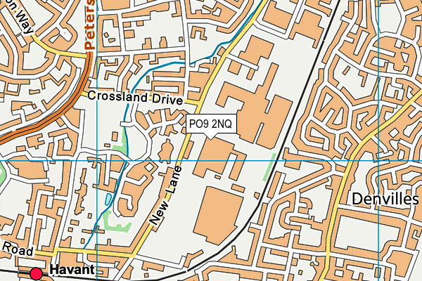 PO9 2NQ map - OS VectorMap District (Ordnance Survey)