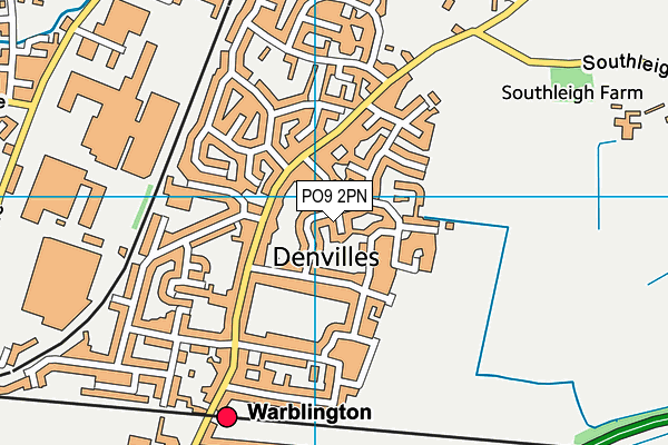PO9 2PN map - OS VectorMap District (Ordnance Survey)