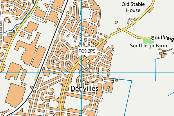 PO9 2PS map - OS VectorMap District (Ordnance Survey)