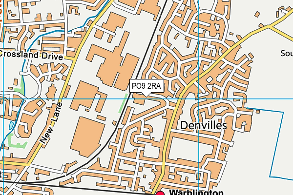 PO9 2RA map - OS VectorMap District (Ordnance Survey)