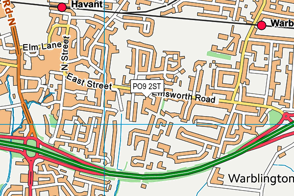 PO9 2ST map - OS VectorMap District (Ordnance Survey)