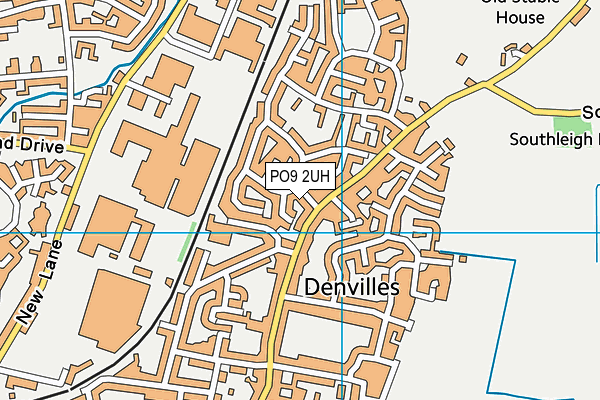 PO9 2UH map - OS VectorMap District (Ordnance Survey)