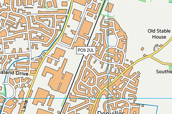 PO9 2UL map - OS VectorMap District (Ordnance Survey)