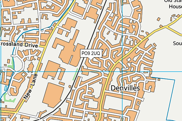 PO9 2UQ map - OS VectorMap District (Ordnance Survey)
