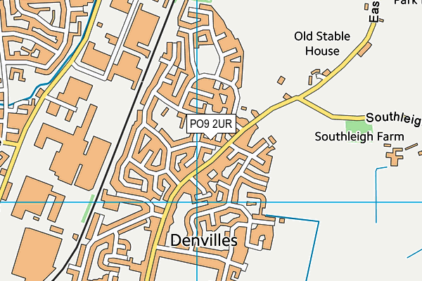 PO9 2UR map - OS VectorMap District (Ordnance Survey)