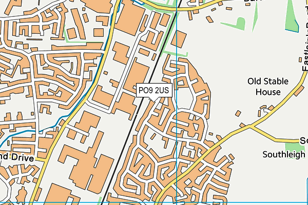 PO9 2US map - OS VectorMap District (Ordnance Survey)