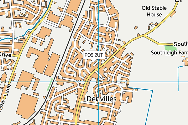 PO9 2UT map - OS VectorMap District (Ordnance Survey)