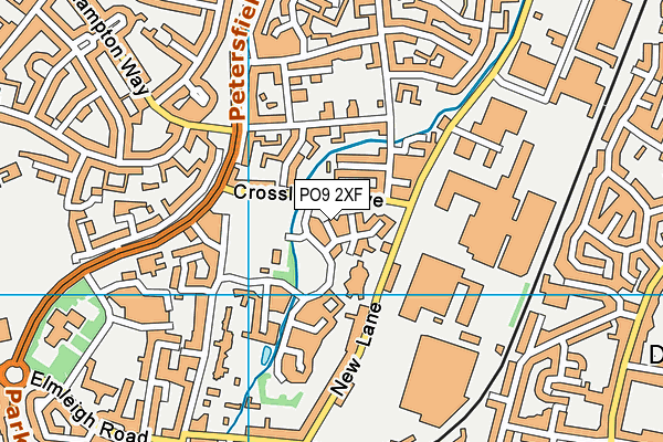 PO9 2XF map - OS VectorMap District (Ordnance Survey)