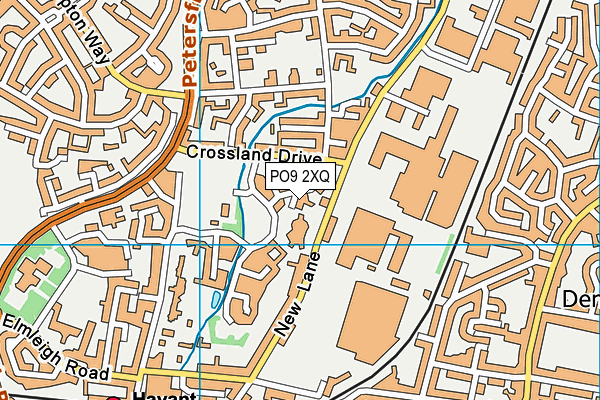 PO9 2XQ map - OS VectorMap District (Ordnance Survey)