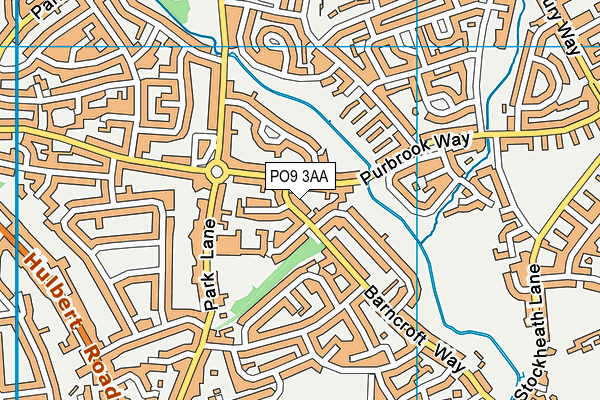 PO9 3AA map - OS VectorMap District (Ordnance Survey)