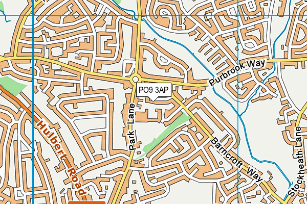 PO9 3AP map - OS VectorMap District (Ordnance Survey)