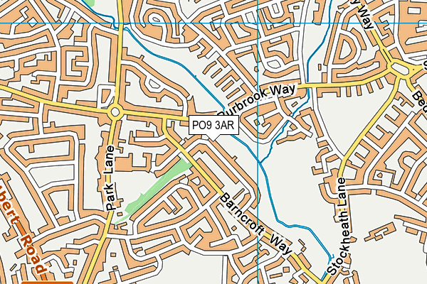 PO9 3AR map - OS VectorMap District (Ordnance Survey)