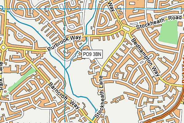 PO9 3BN map - OS VectorMap District (Ordnance Survey)