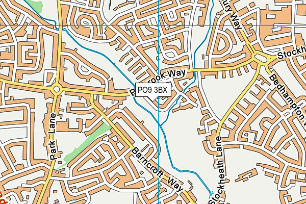 PO9 3BX map - OS VectorMap District (Ordnance Survey)