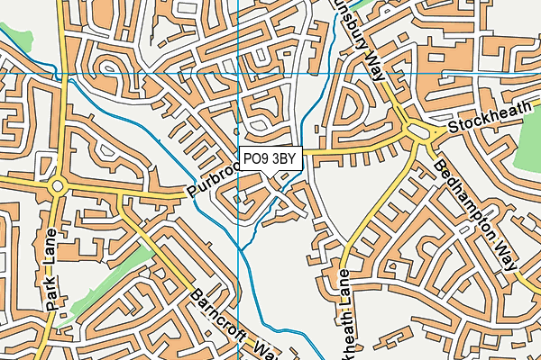 PO9 3BY map - OS VectorMap District (Ordnance Survey)