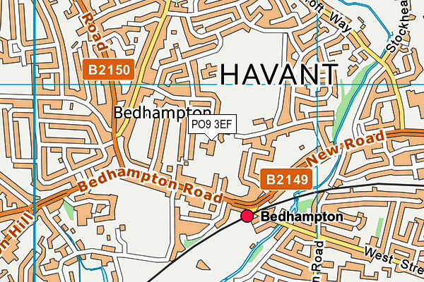 Bidbury Infant School map (PO9 3EF) - OS VectorMap District (Ordnance Survey)
