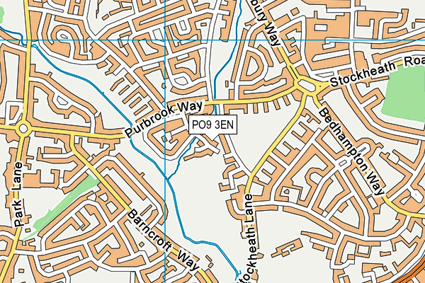 PO9 3EN map - OS VectorMap District (Ordnance Survey)