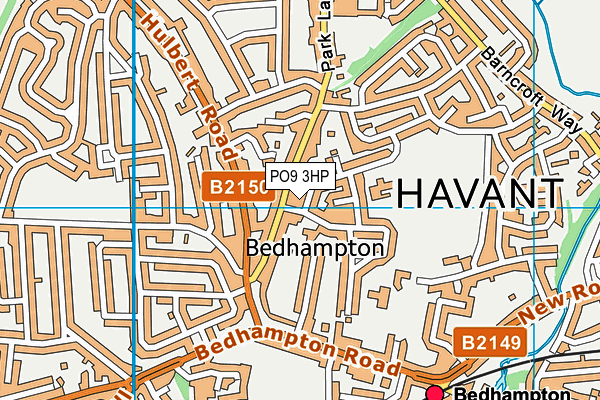 PO9 3HP map - OS VectorMap District (Ordnance Survey)