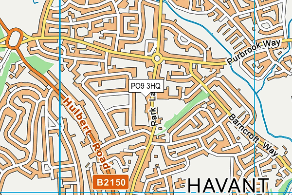 PO9 3HQ map - OS VectorMap District (Ordnance Survey)