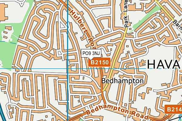 PO9 3NJ map - OS VectorMap District (Ordnance Survey)