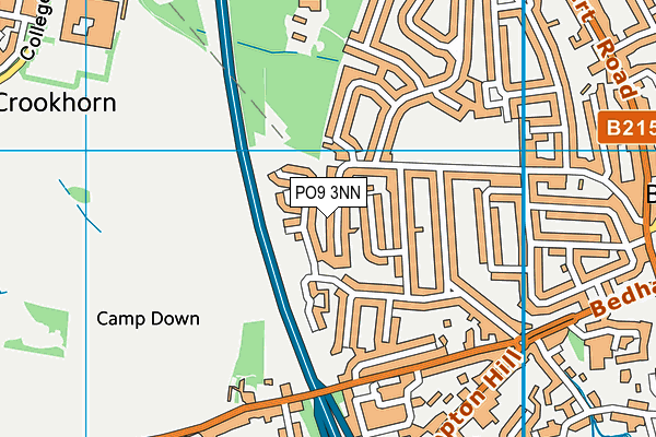 PO9 3NN map - OS VectorMap District (Ordnance Survey)