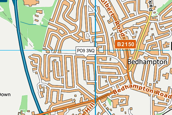PO9 3NQ map - OS VectorMap District (Ordnance Survey)