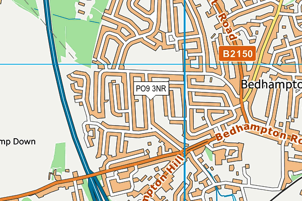 PO9 3NR map - OS VectorMap District (Ordnance Survey)