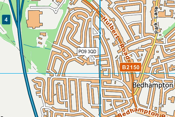 PO9 3QD map - OS VectorMap District (Ordnance Survey)