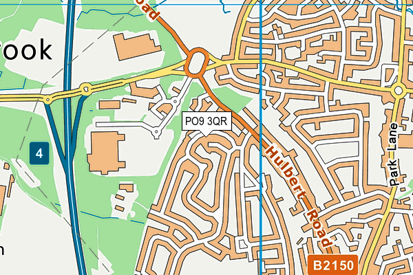 PO9 3QR map - OS VectorMap District (Ordnance Survey)