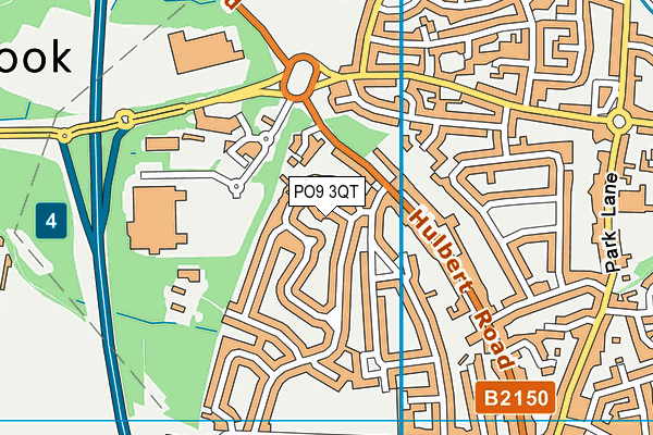 PO9 3QT map - OS VectorMap District (Ordnance Survey)