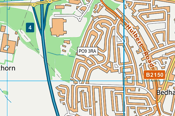 PO9 3RA map - OS VectorMap District (Ordnance Survey)