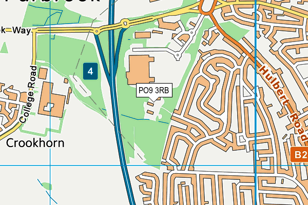 PO9 3RB map - OS VectorMap District (Ordnance Survey)