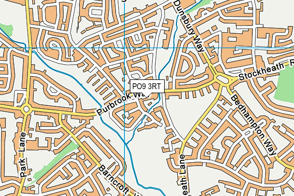 PO9 3RT map - OS VectorMap District (Ordnance Survey)