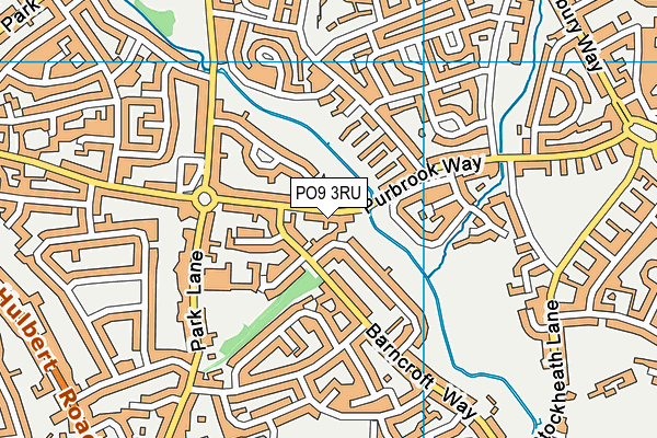 PO9 3RU map - OS VectorMap District (Ordnance Survey)