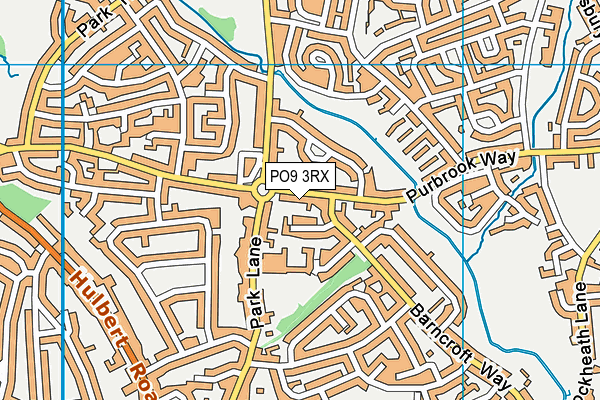 PO9 3RX map - OS VectorMap District (Ordnance Survey)