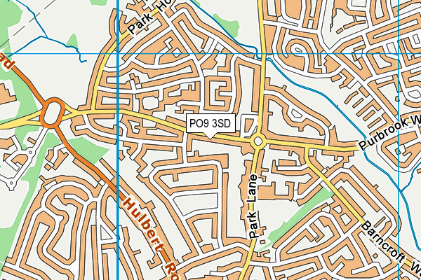 PO9 3SD map - OS VectorMap District (Ordnance Survey)