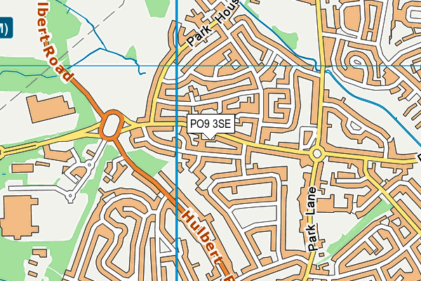 PO9 3SE map - OS VectorMap District (Ordnance Survey)