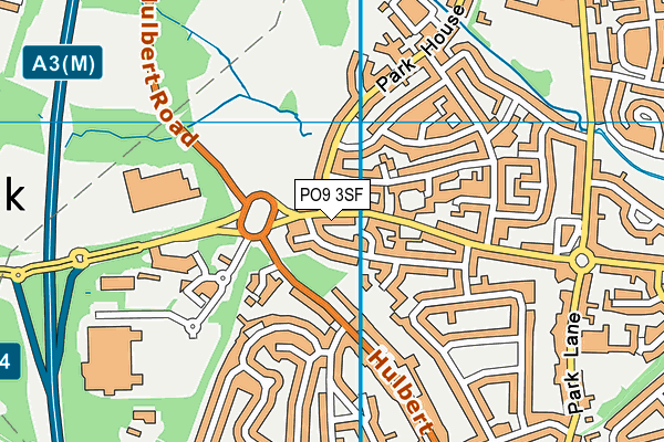 PO9 3SF map - OS VectorMap District (Ordnance Survey)