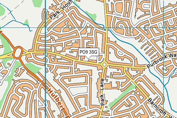 PO9 3SG map - OS VectorMap District (Ordnance Survey)