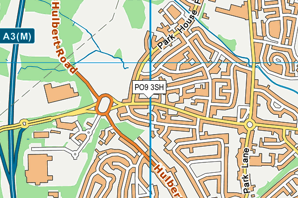 PO9 3SH map - OS VectorMap District (Ordnance Survey)