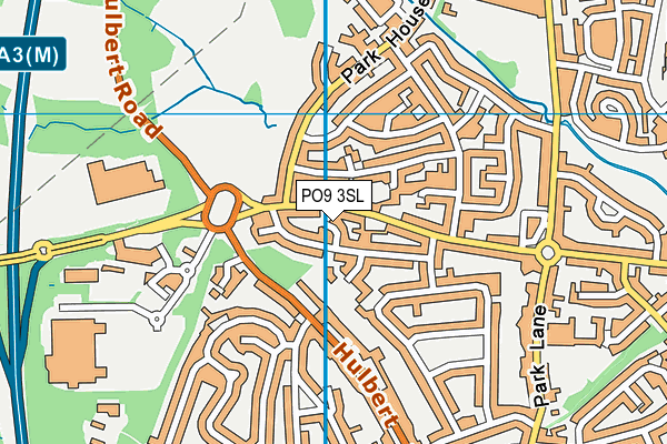 PO9 3SL map - OS VectorMap District (Ordnance Survey)