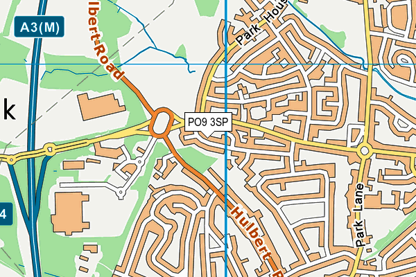 PO9 3SP map - OS VectorMap District (Ordnance Survey)
