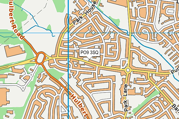 PO9 3SQ map - OS VectorMap District (Ordnance Survey)